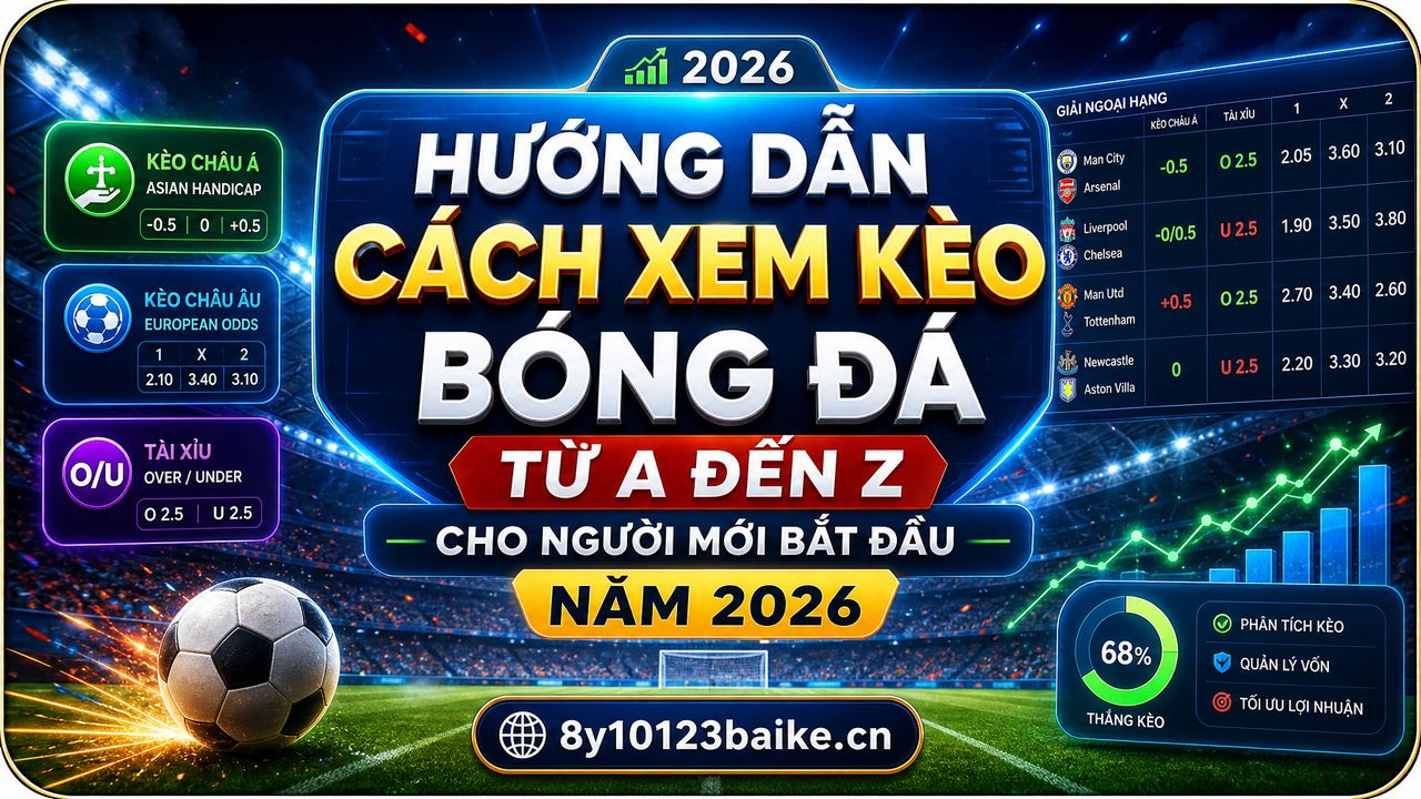 Hướng dẫn cách xem kèo bóng đá từ A đến Z cho người mới bắt đầu năm 2026